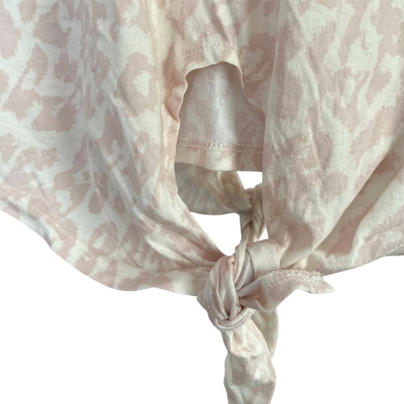 NWTCalvin Klein Jeans Women's Pink Animal Print Tie Front T-Shirt CJST7745 Sm - Picture 6 of 8